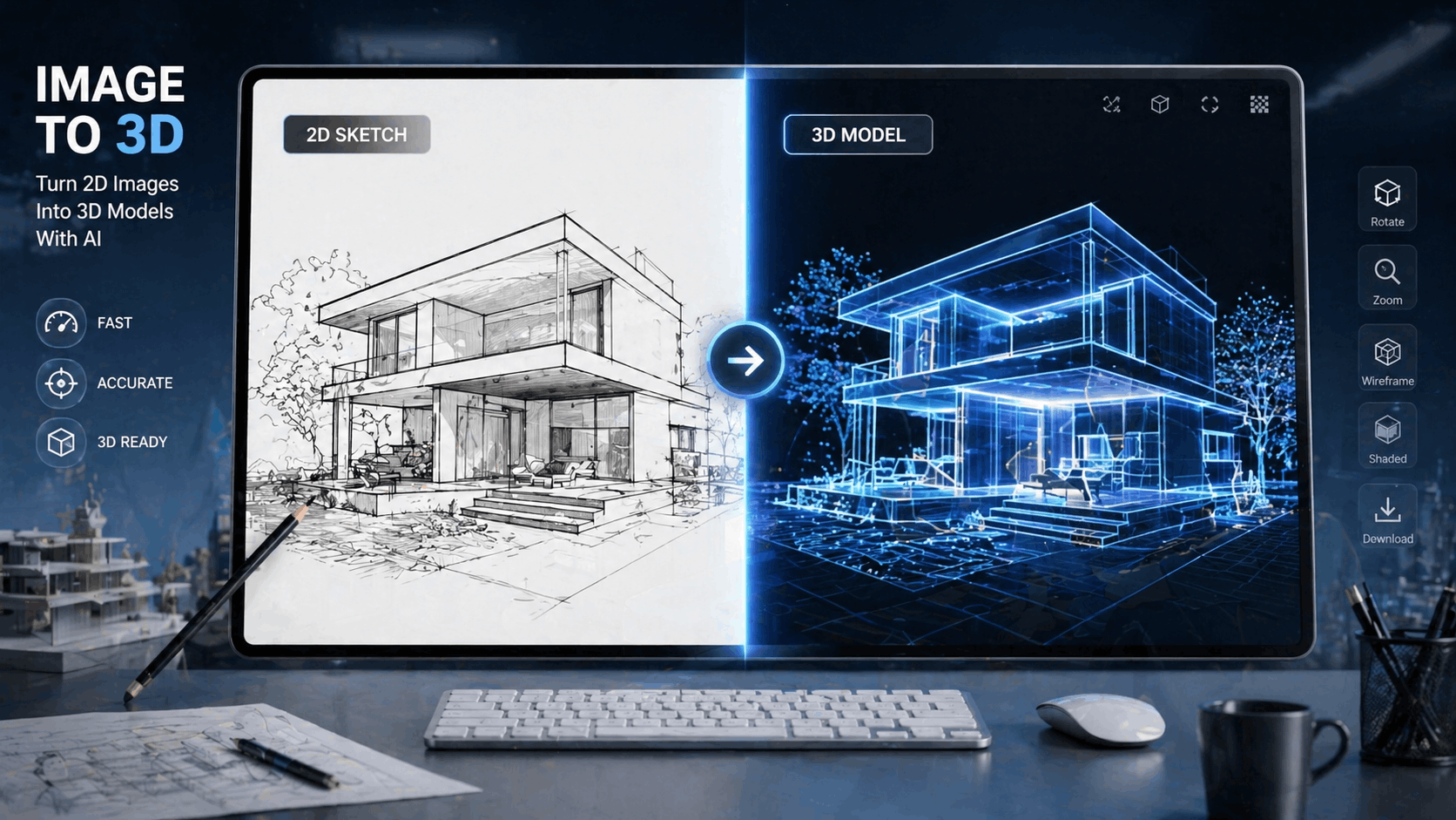 Image-to-3D.ai: Accelerating the Pipeline from 2D Concepts to Production-Ready 3D Assets Image