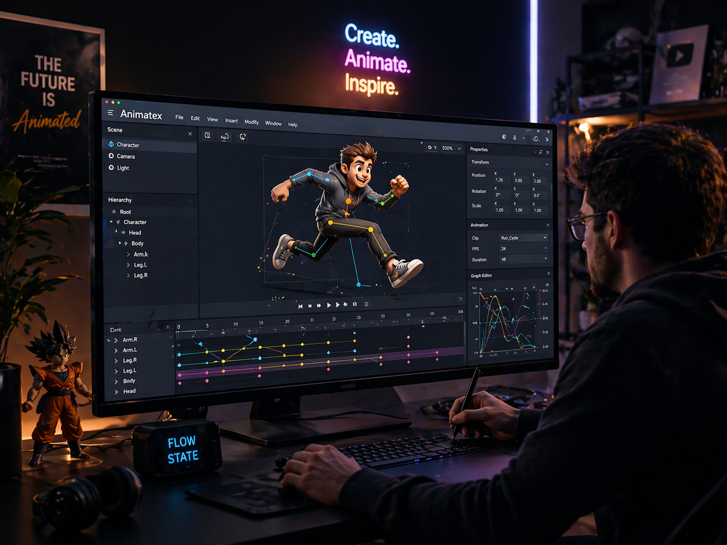 Animatex: Democratizing High-Fidelity AI Animation for the Modern Creator Economy Image