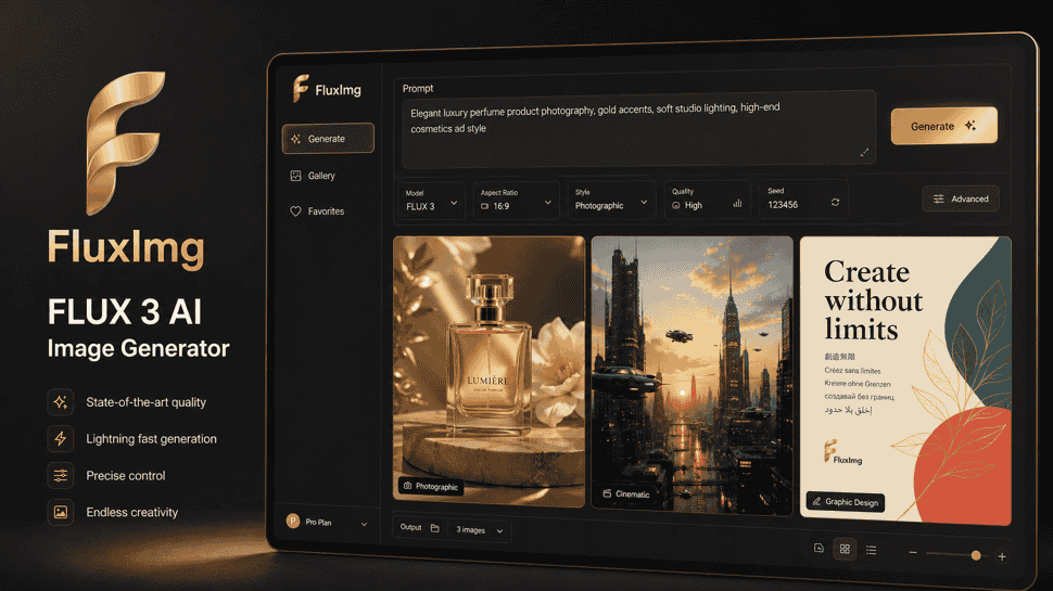 Fluximg - FLUX 3 Image Concepts for Creators startup – 