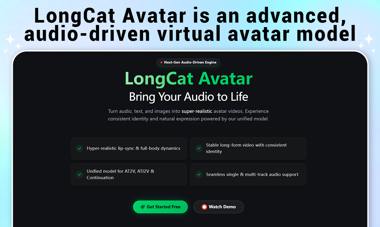 LongCat Avatar startup – 