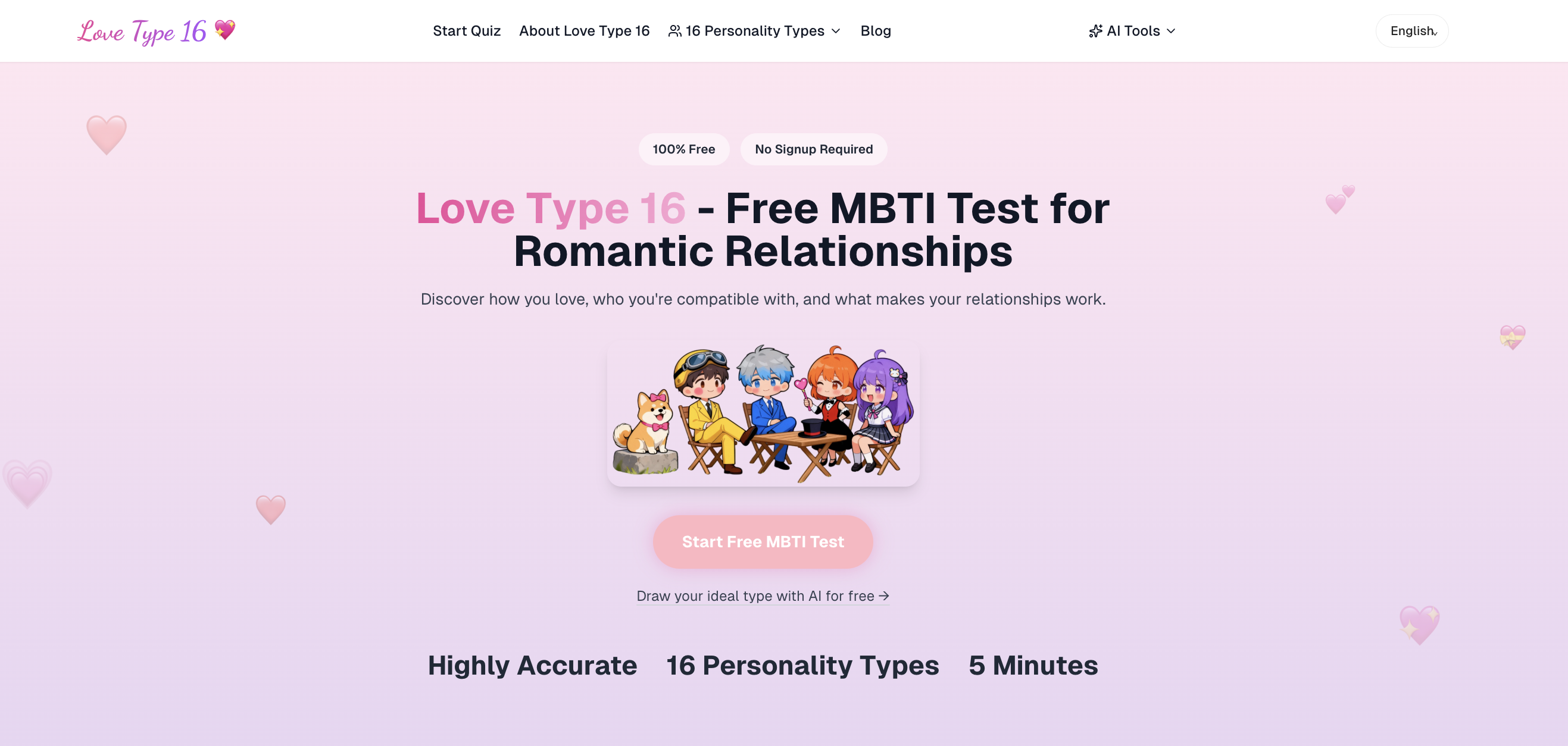 Love Type 16 startup – 