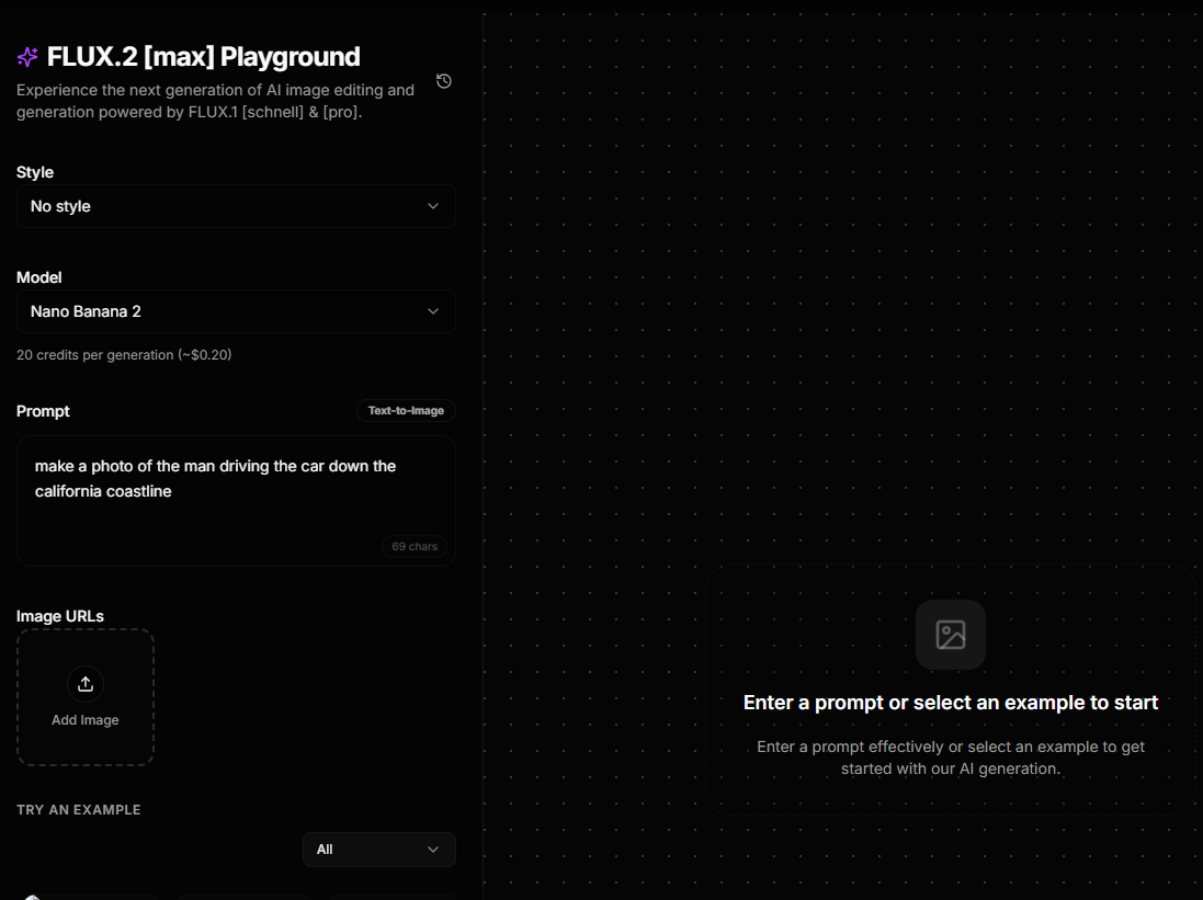 FLUX.2 [max] Image Generator startup – 