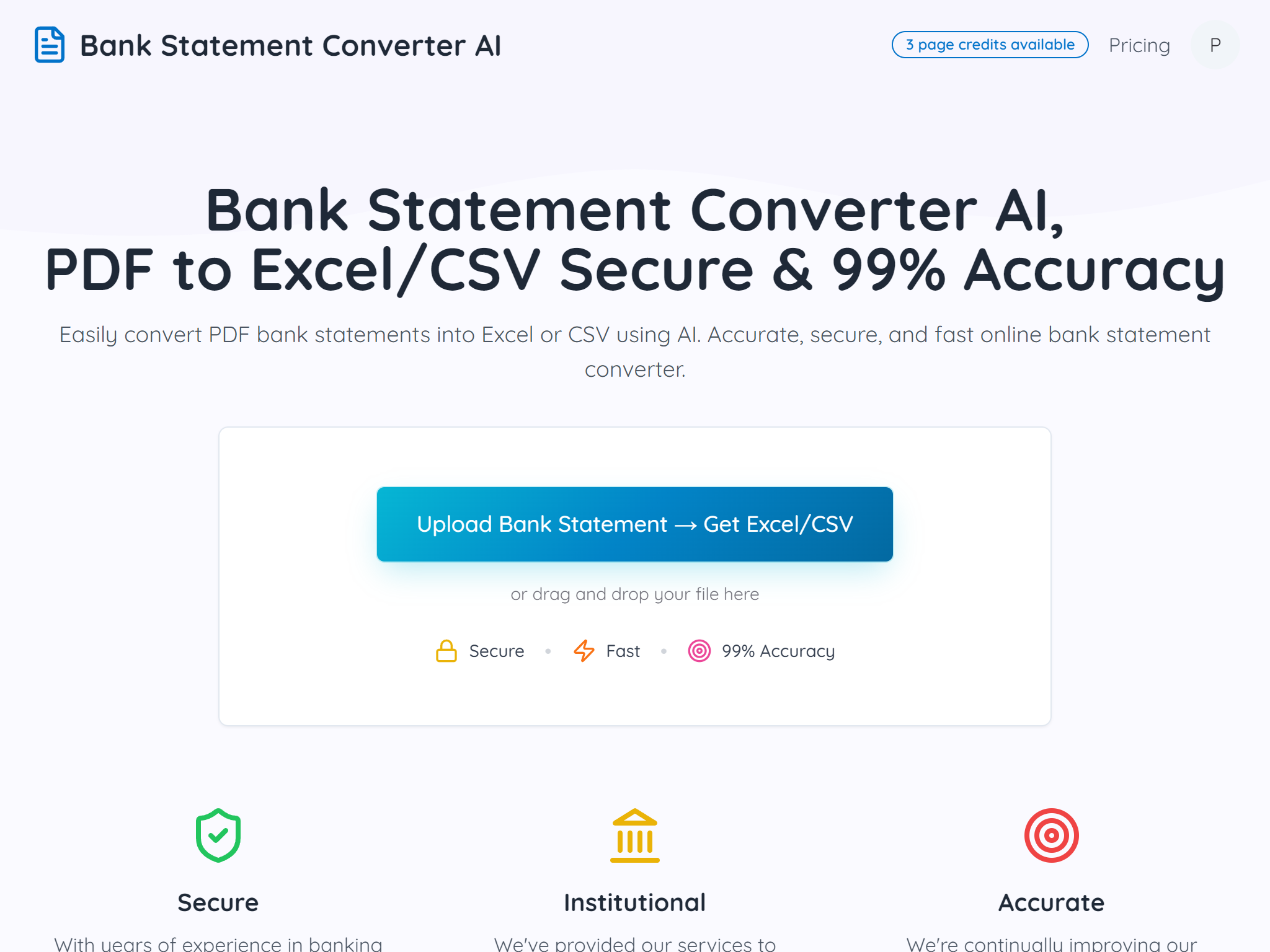 Bank Statement Converter AI startup – 
