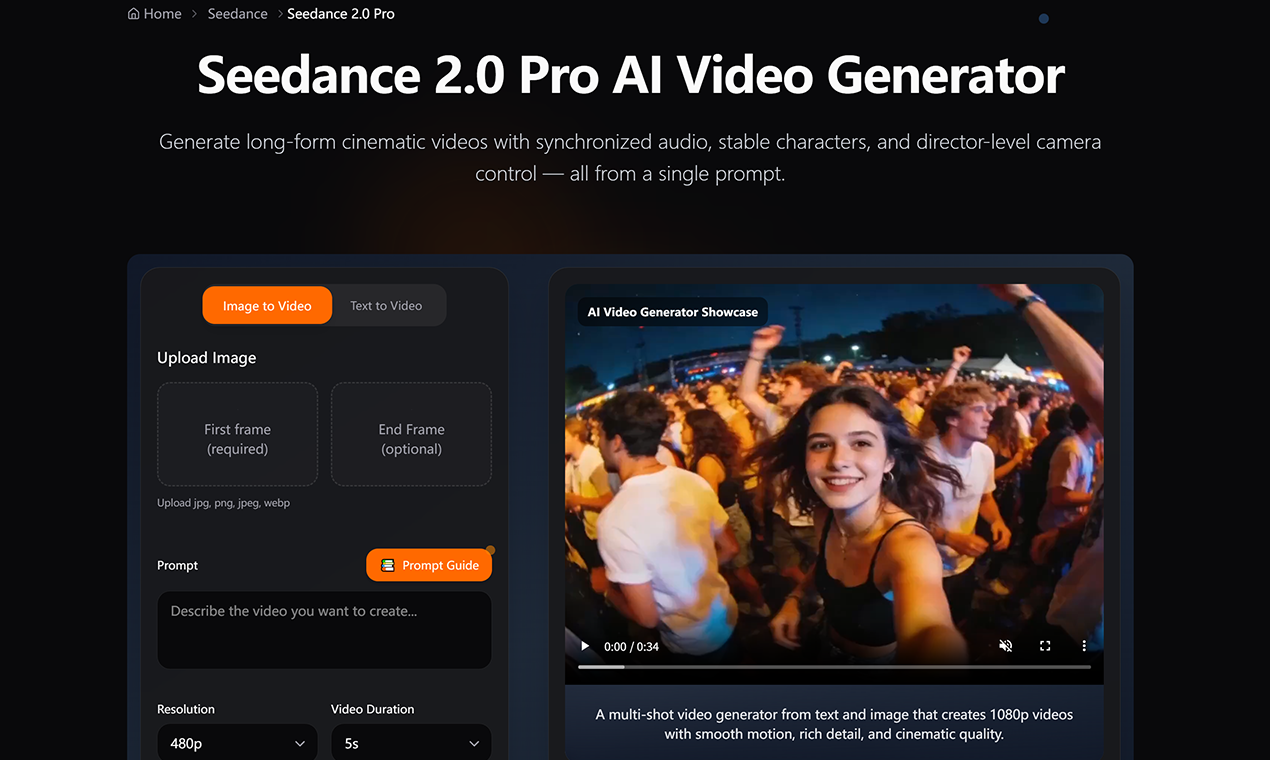 Seedance 2.0 Pro AI Video Generator startup – 