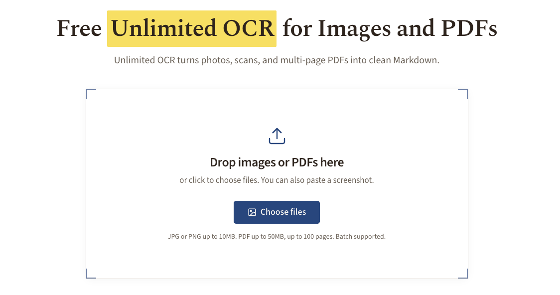 Unlimited OCR startup – 
