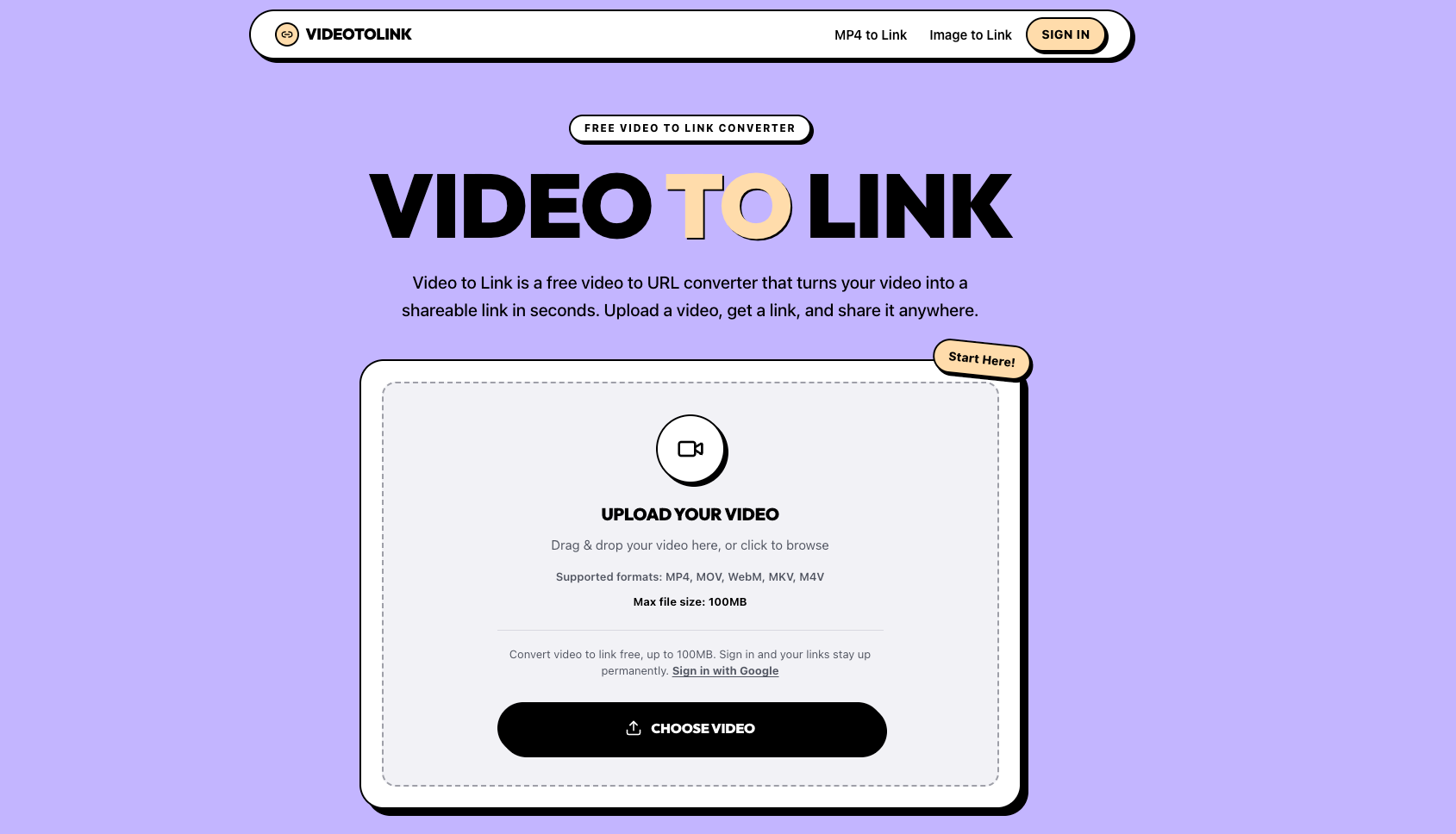 Video to Link startup – 