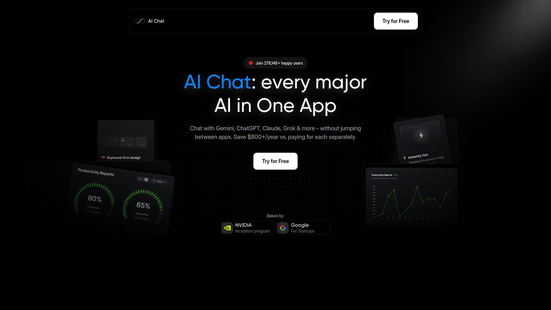 AI Chat: All Top AI Models in One App startup – AI Chatbot