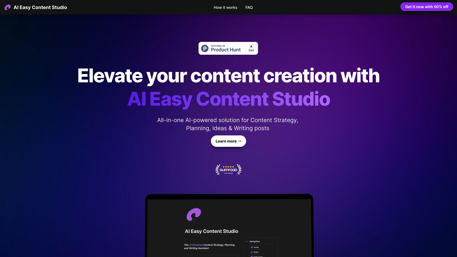 AI Easy Content Studio startup – AI Writing