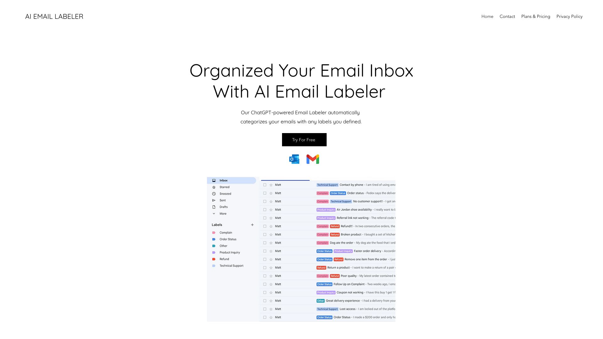 AI Email Labeler startup – AI Email Assistant