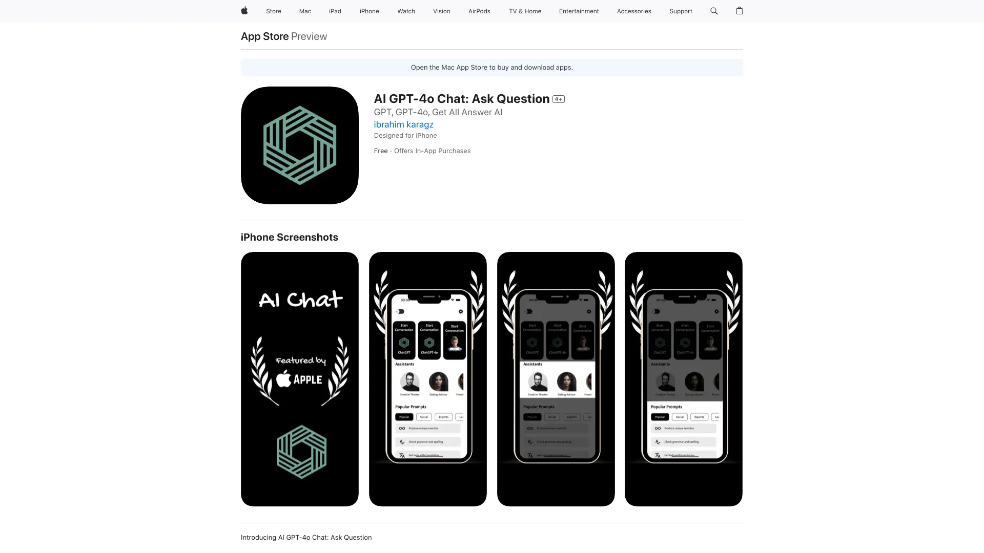 AI GPT-4o Chat: Ask Question startup – AI Chatbot