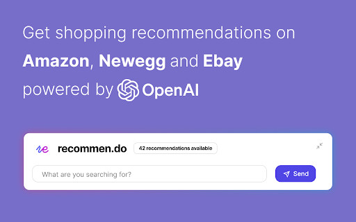 AI recommendations for shopping - recommen.do startup – AI Shopping Assistant