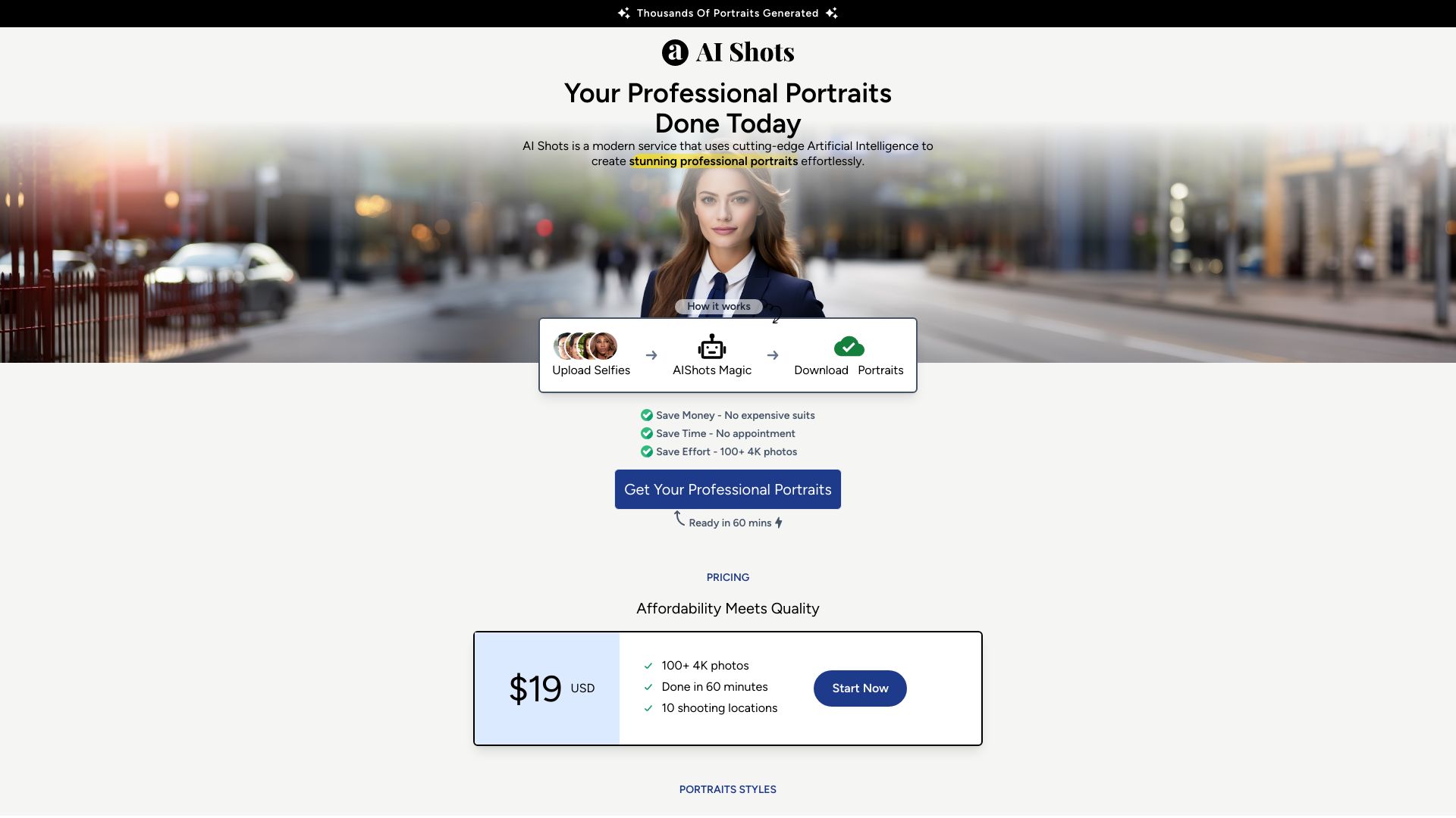 AI Shots startup – AI Profile Picture Generator