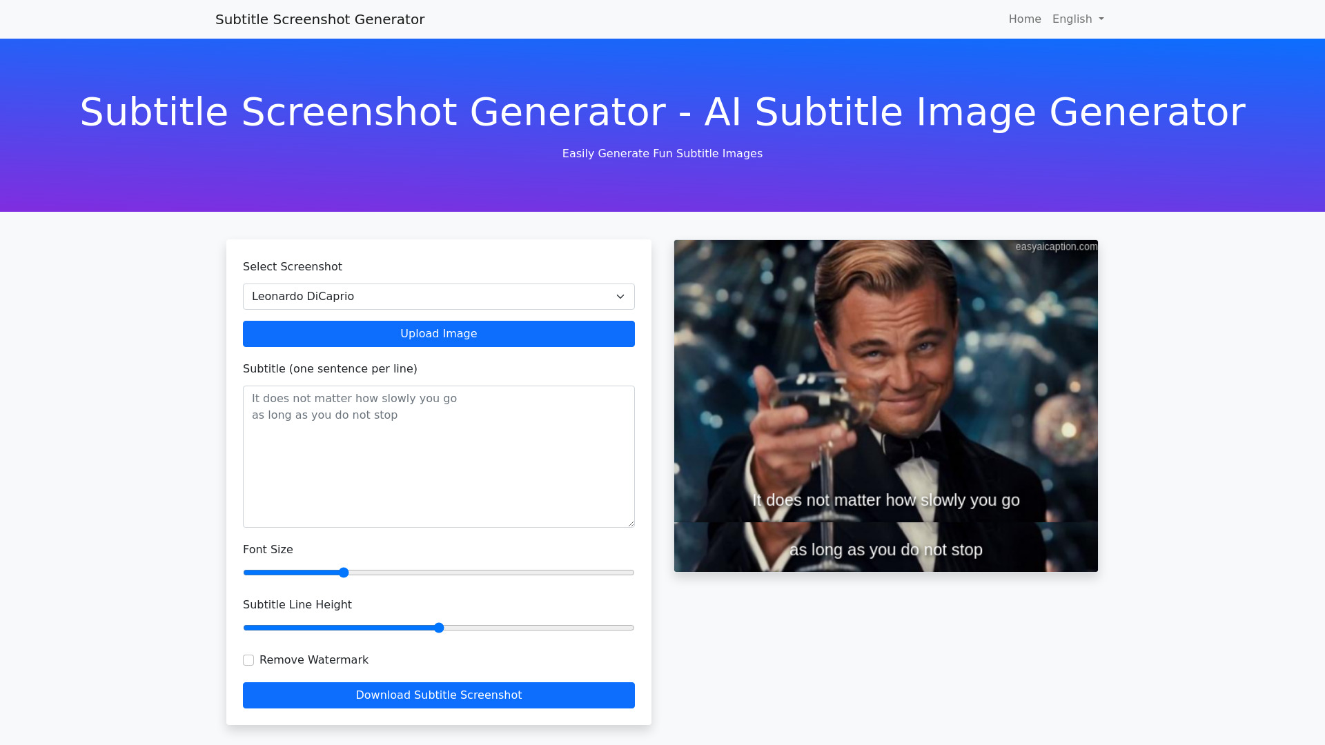 AI Subtitle Image Generator startup – AI Image Generator