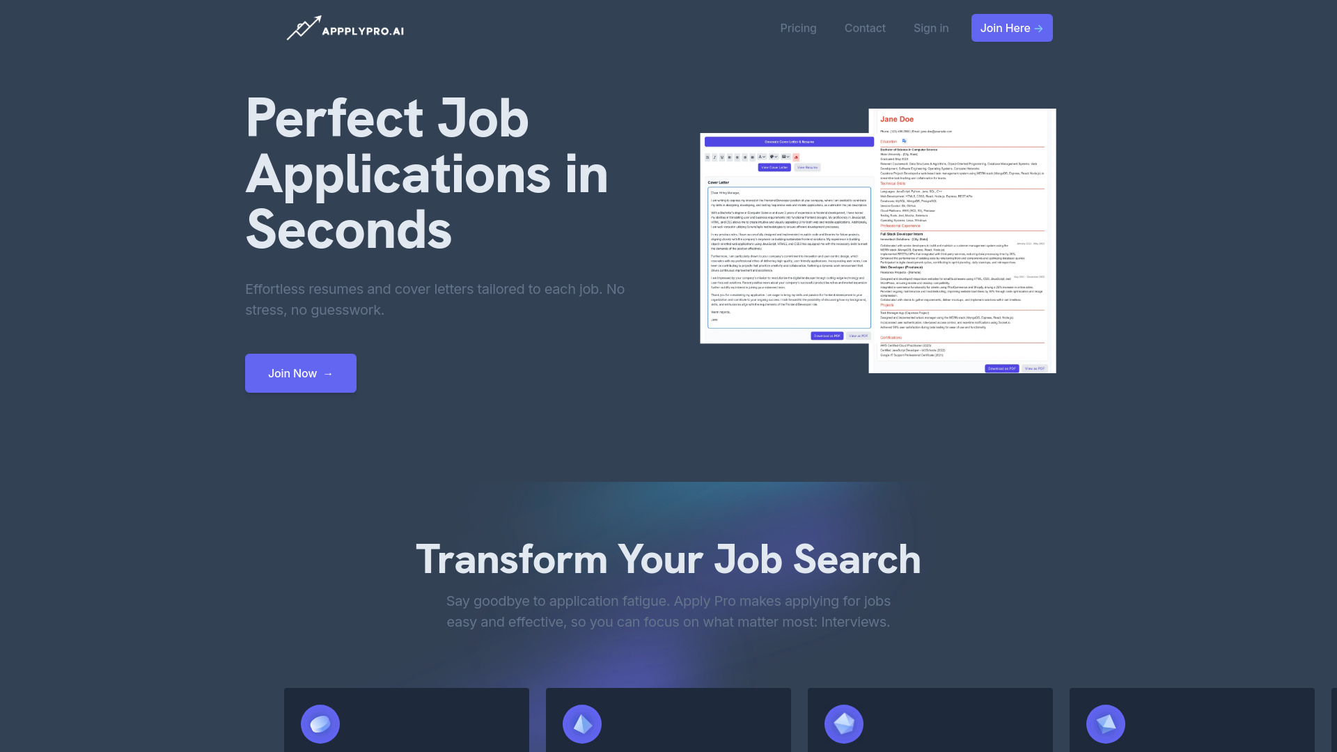 Apply Pro startup – Resume Builder
