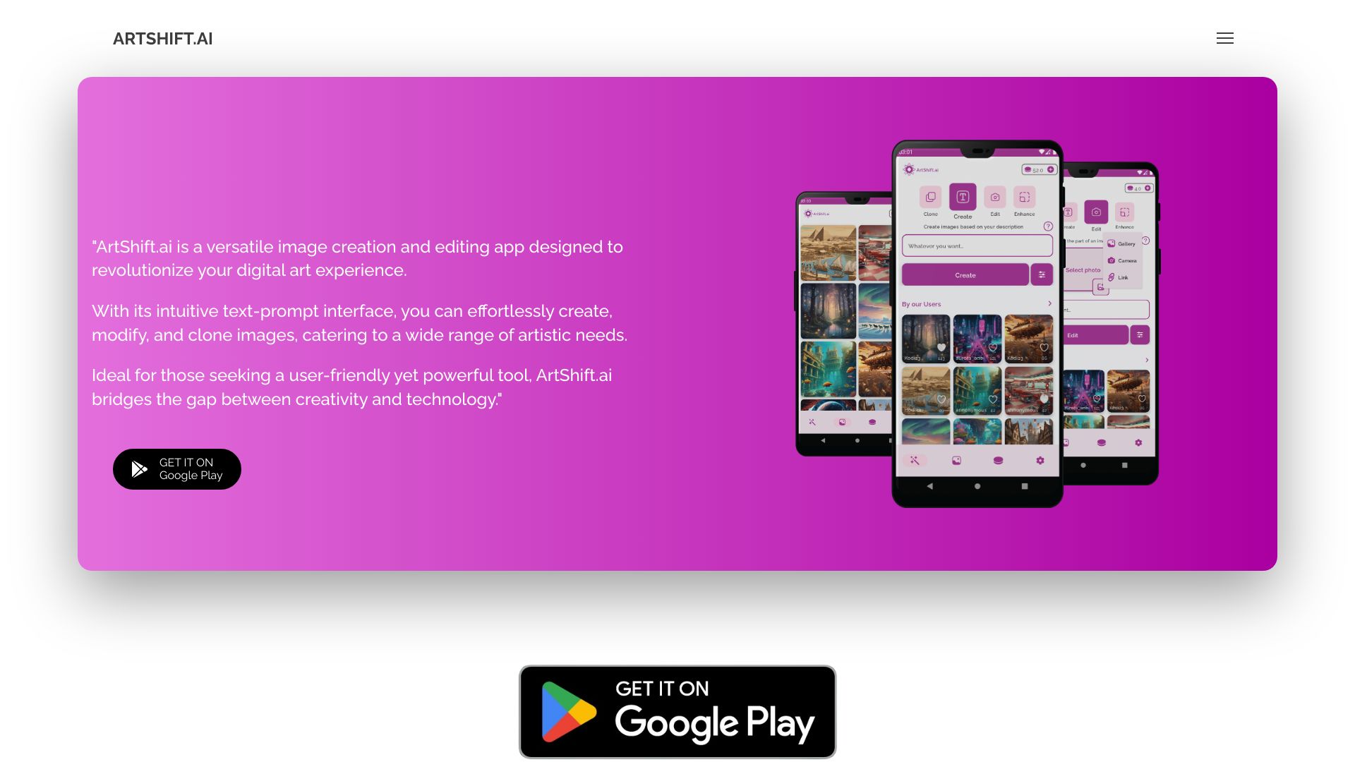 ArtShift.ai - Art Evolution startup – AI Art Generator