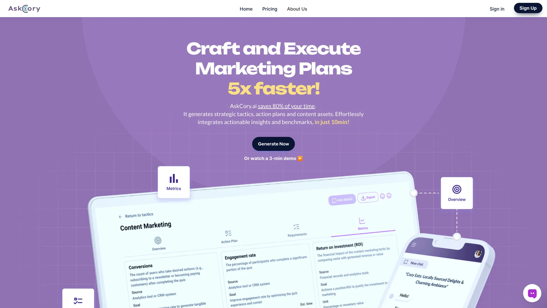 AskCory.ai startup – AI Marketing