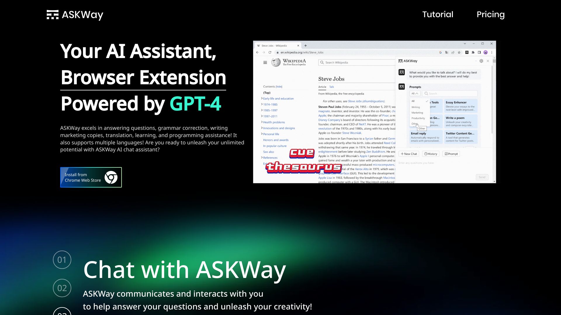 ASKWay-Embrace GPT-4's AI Superpower! startup – AI Assistant