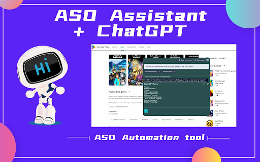 ASO Assistant with ChatGPT startup – AI SEO Tools