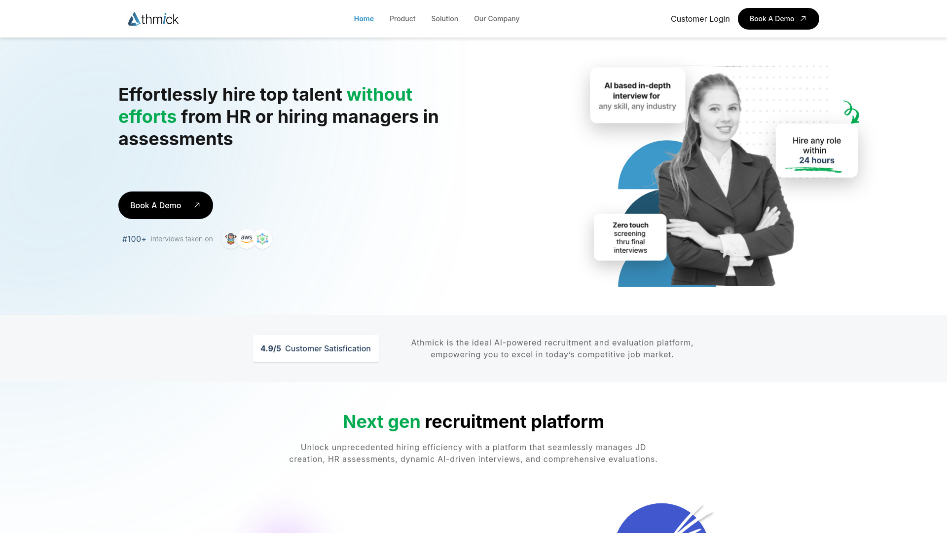 Athmick startup – AI Interview Assistant