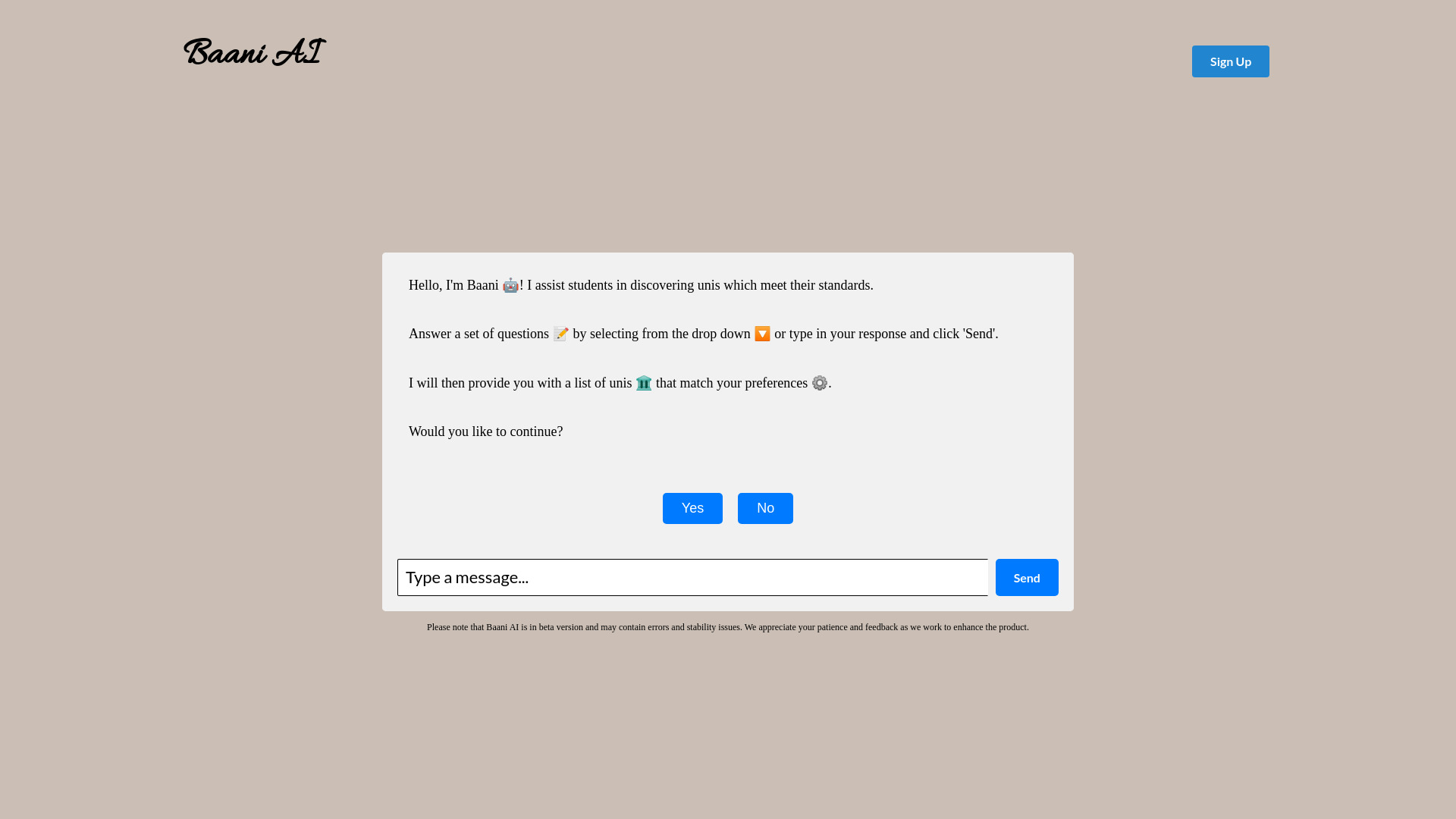 Baani AI startup – AI Chatbot