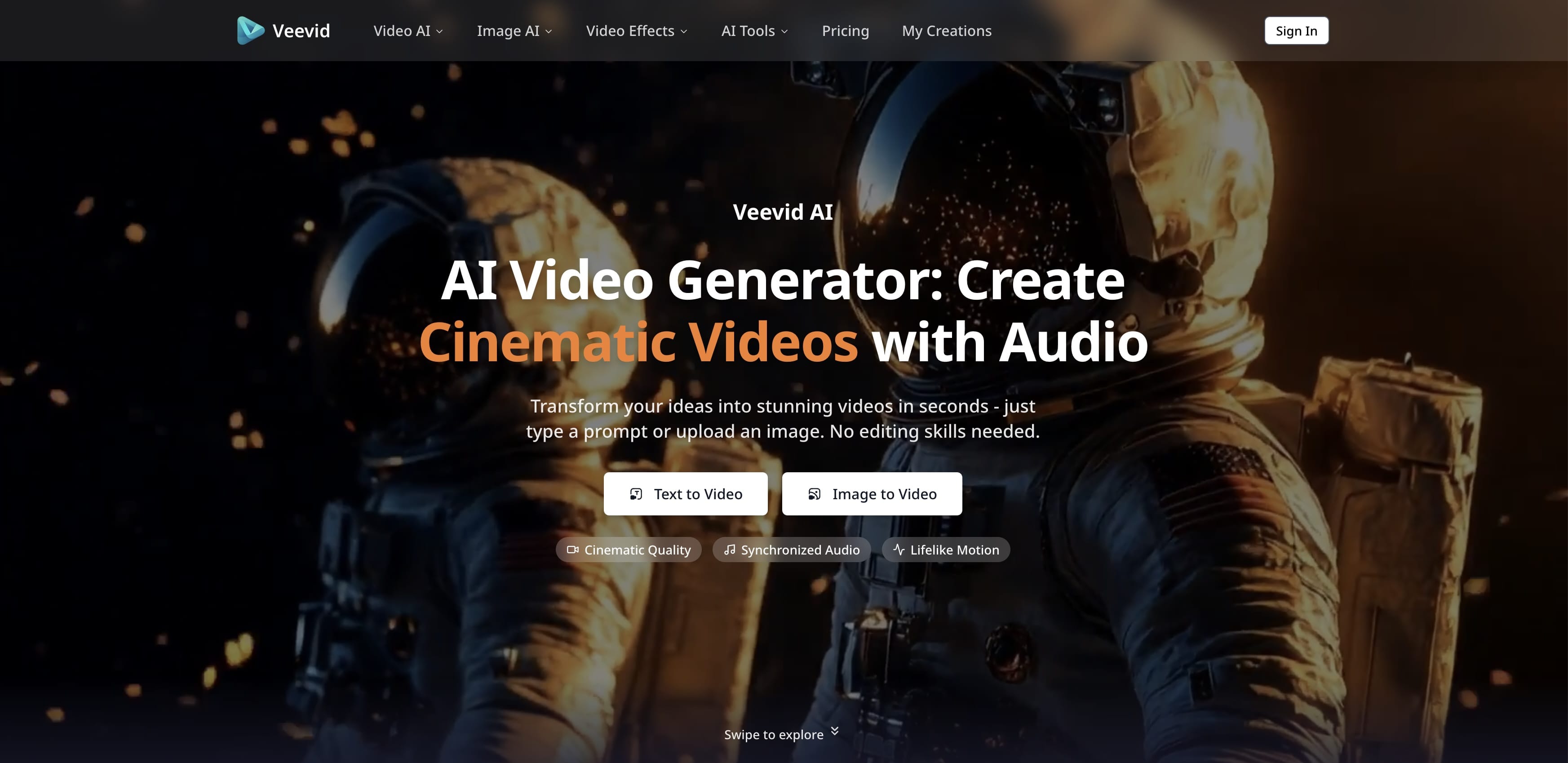 Veevid AI - Synchronized Audio Video Maker startup – 