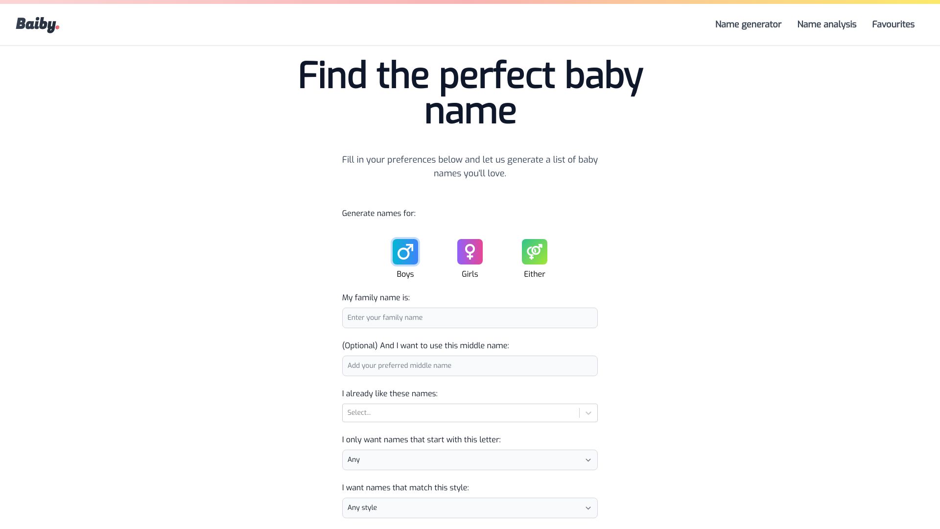 Baiby - Baby Name Generator startup – Other
