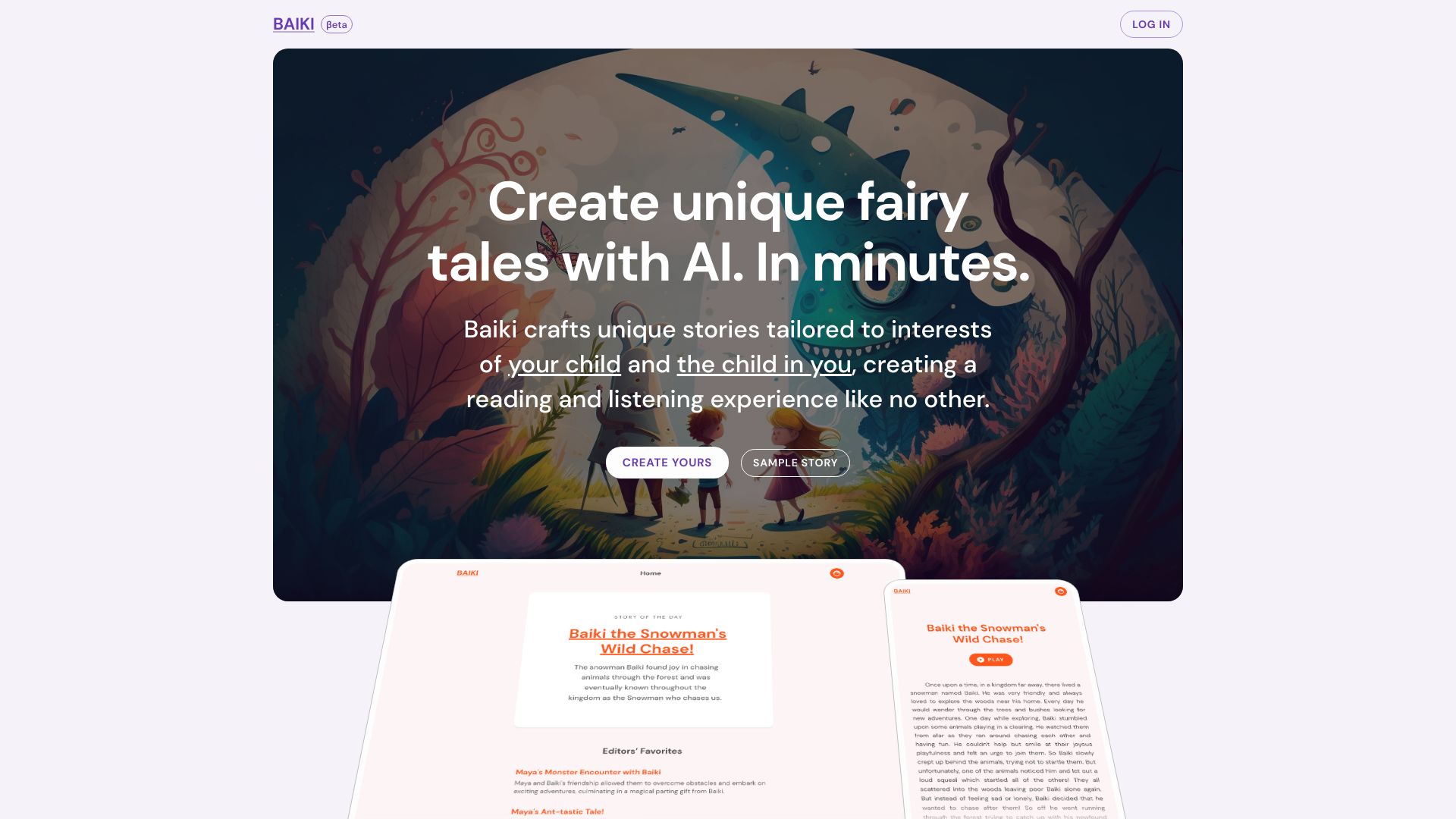 BAIKI startup – AI Story Generator