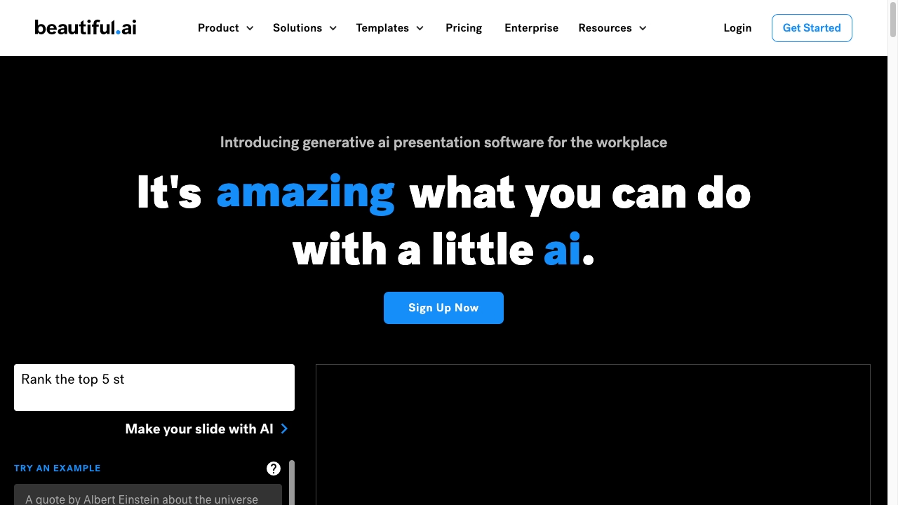 Beautiful.ai startup – AI Presentation Generator