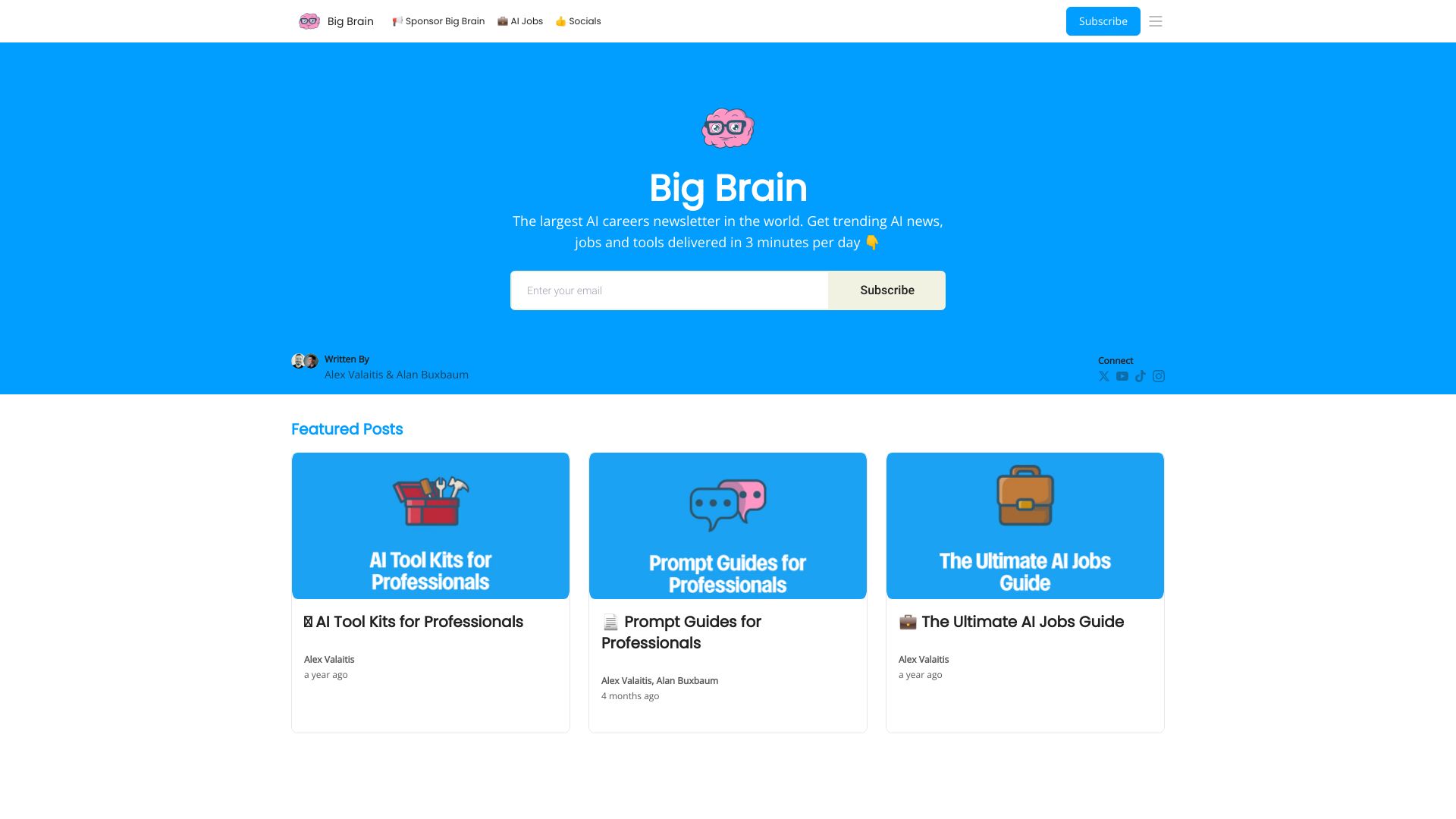 Big Brain startup – AI Newsletter