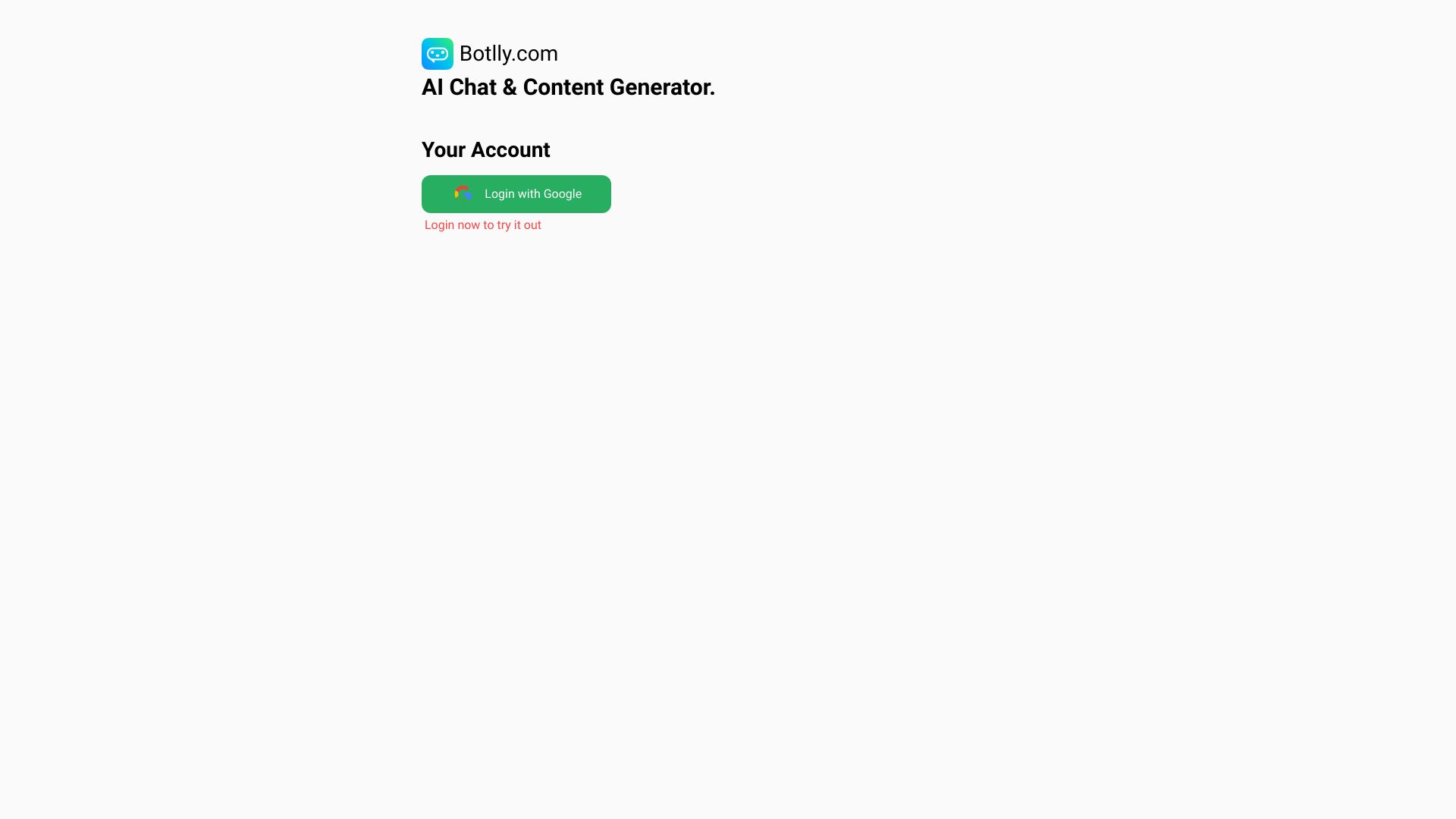 Botlly.com - AI Content Generation Tool startup – AI Text Generator