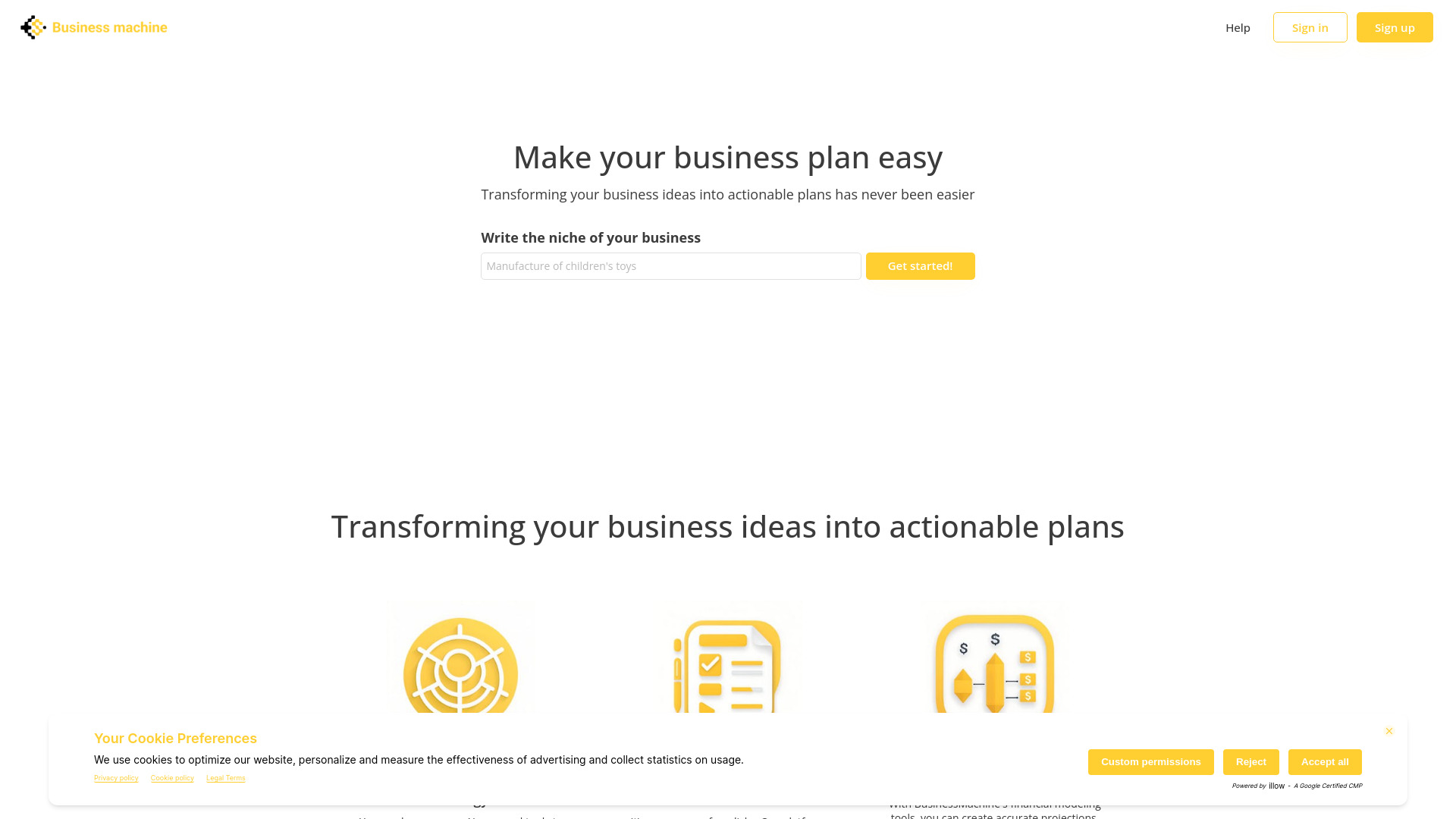 Businessmachine.org startup – AI Documents Generator