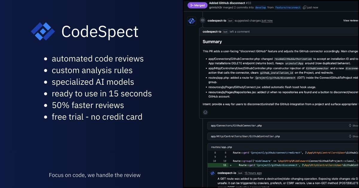 AI Code Review - CodeSpect.io startup – 