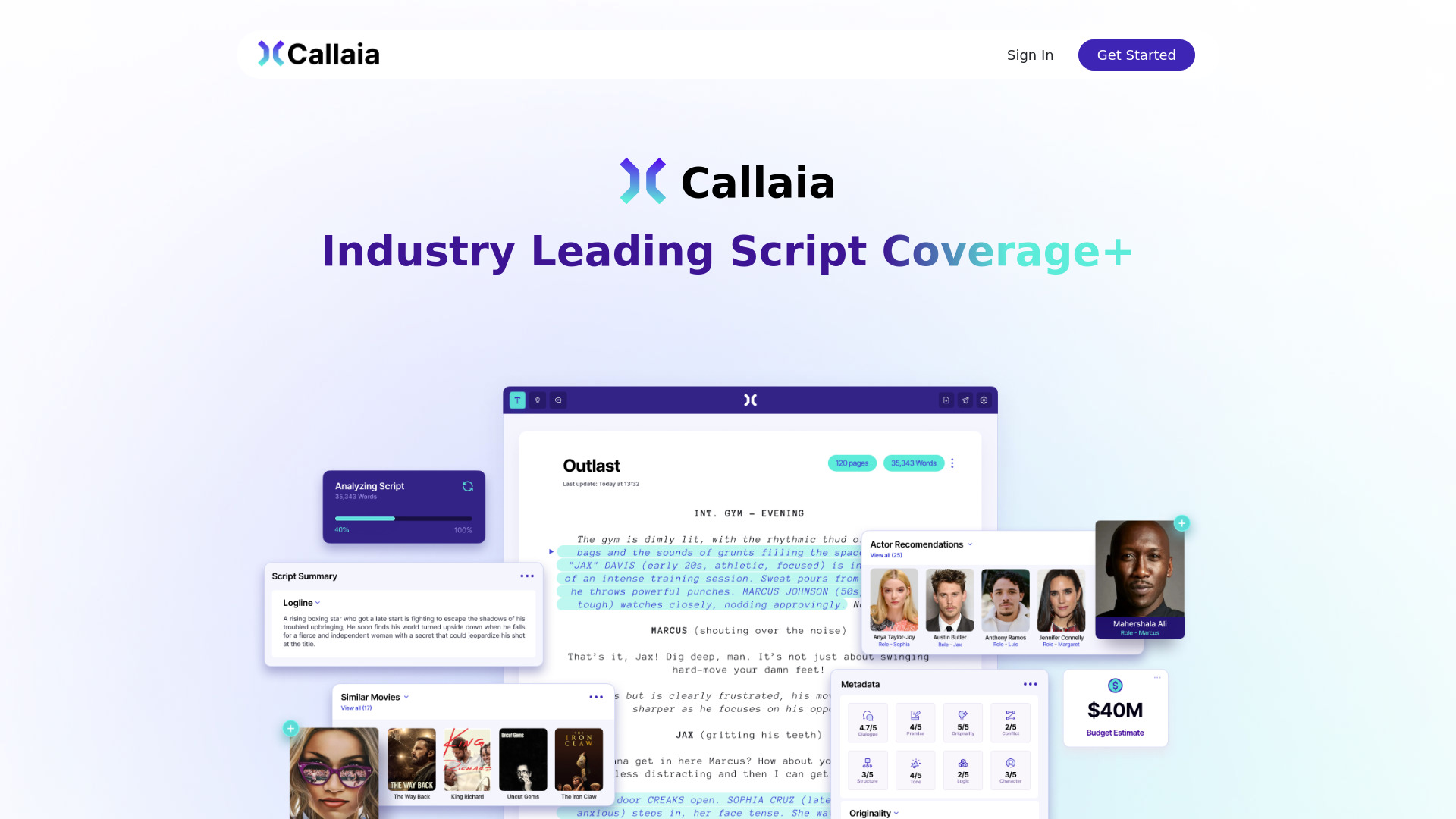 Callaia startup – AI Script Writing