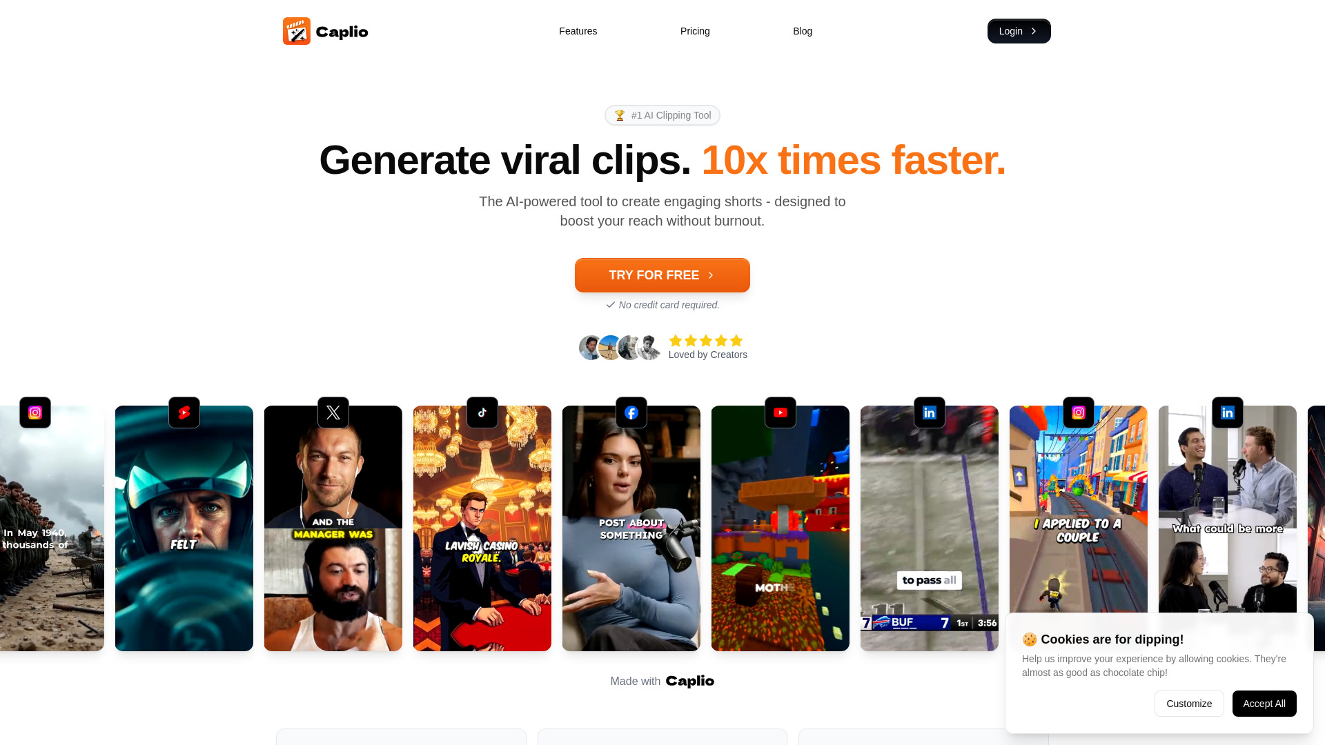 Caplio startup – AI Short Video Generator