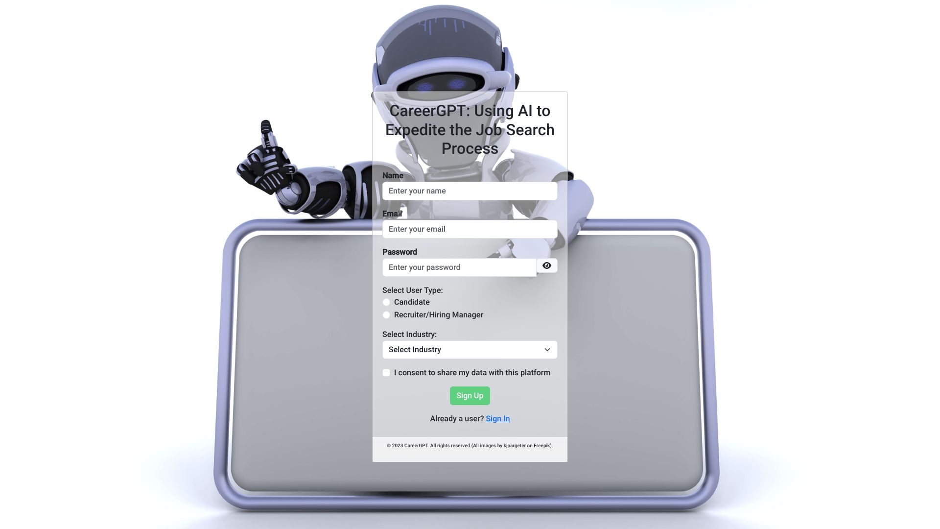 CareerGPT startup – AI Recruiting