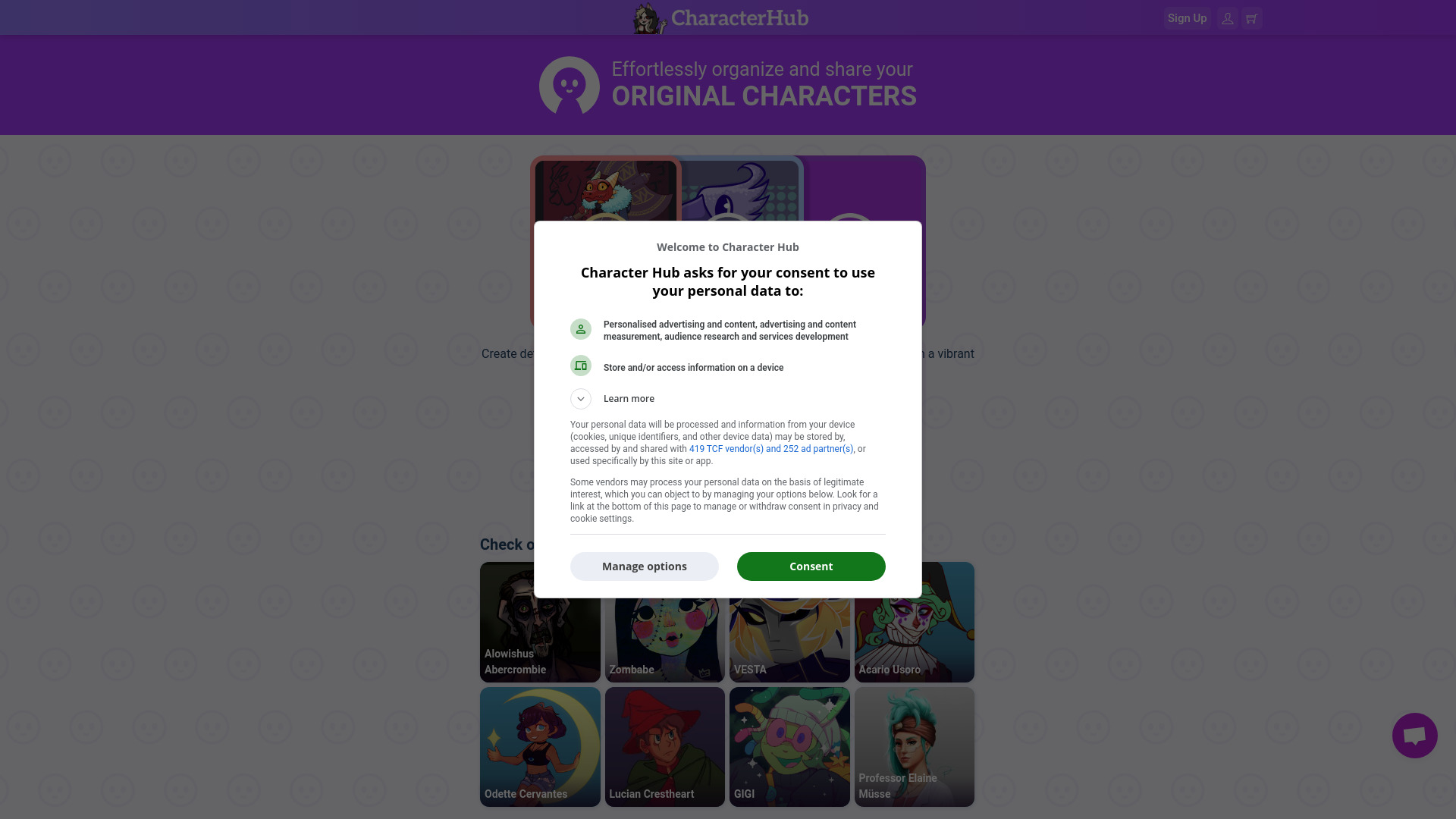 CharacterHub startup – Other