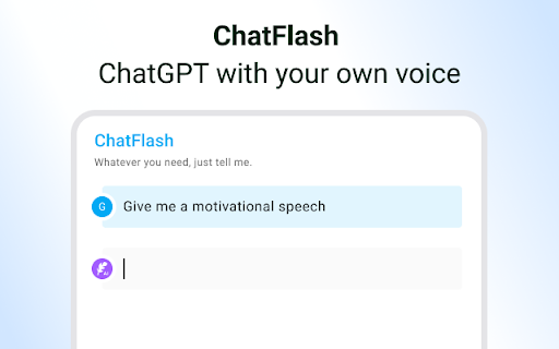 ChatFlash – ChatGPT with your own voice startup – AI Browsers
