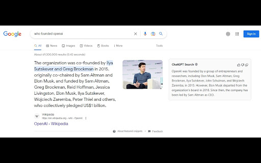 ChatGPT Search Google startup – AI Search Engine