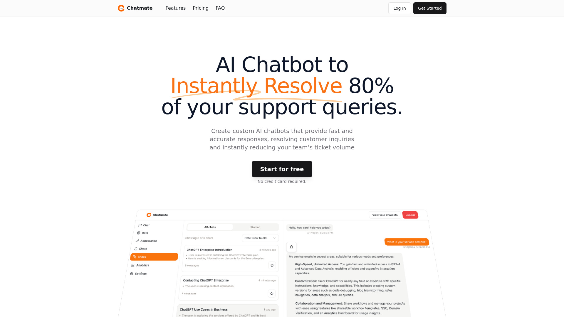 Chatmate.so startup – AI Chatbot