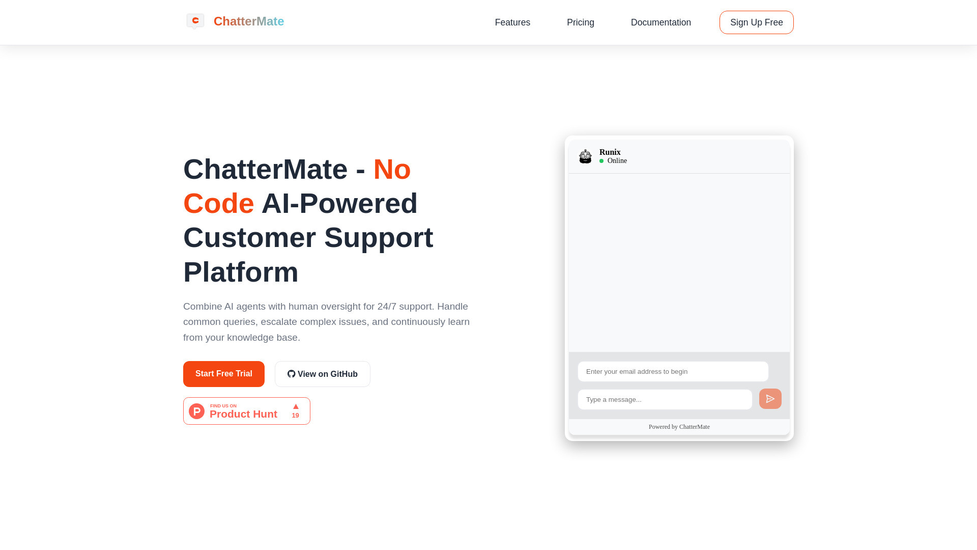 ChatterMate – The Open-Source AI Chatbot startup – AI Customer Service