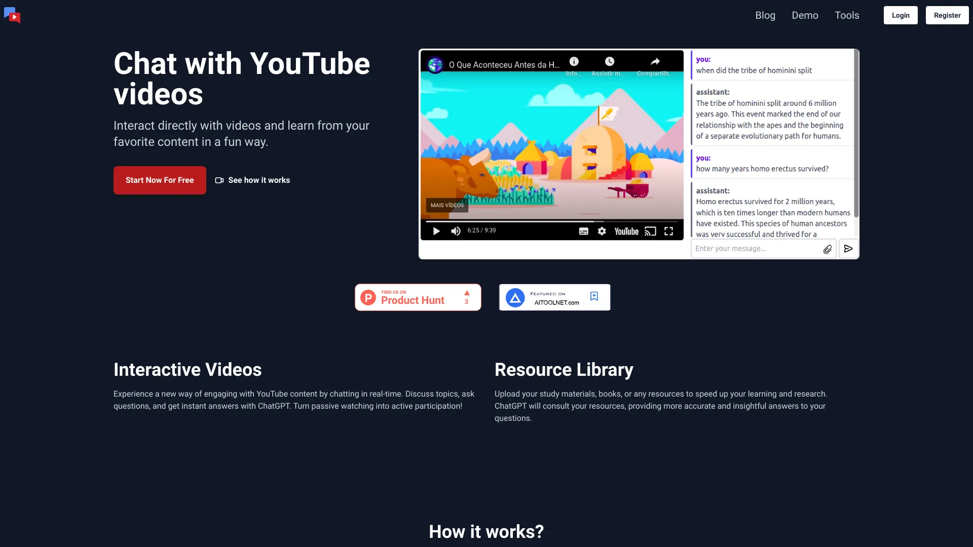 ChatTube AI startup – AI YouTube Assistant