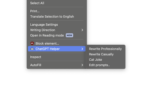 Chrome ChatGPT Helper startup – AI Assistant