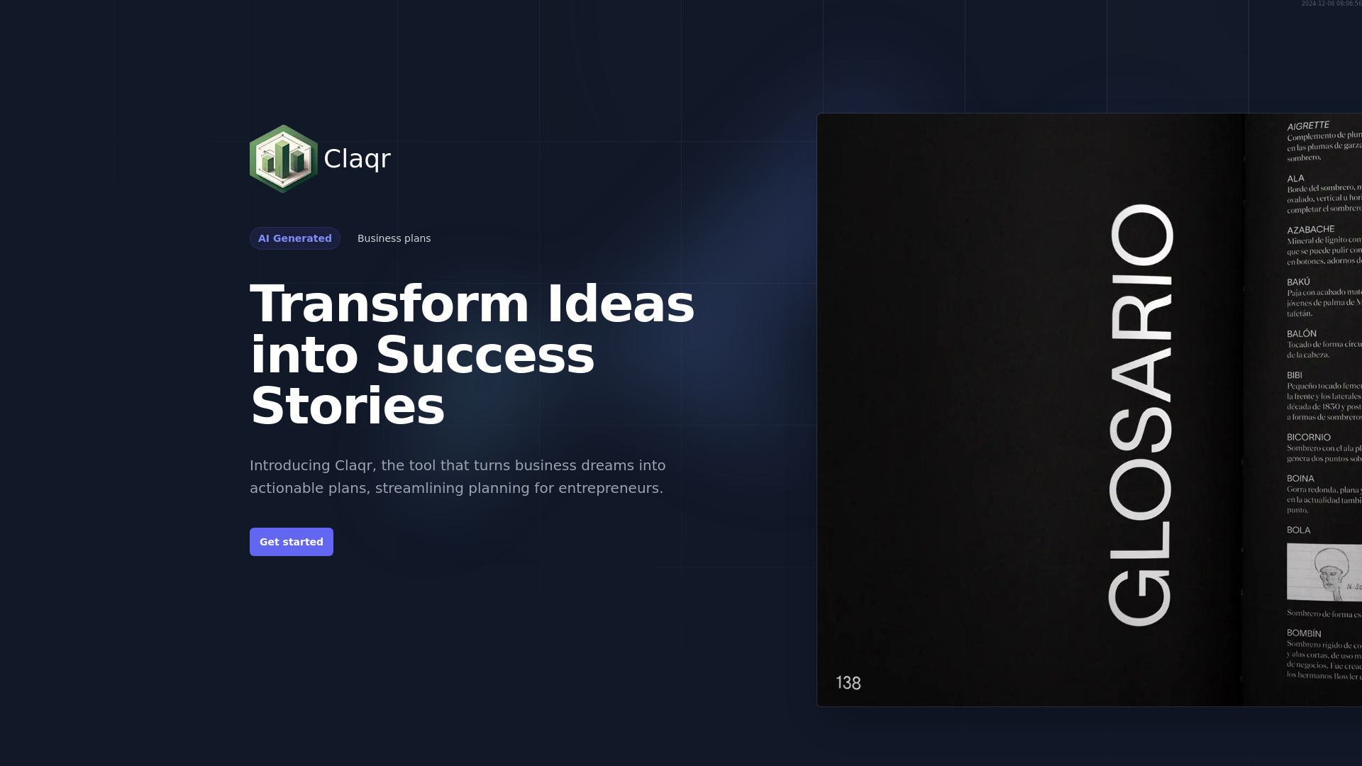 Claqr startup – AI Report Generator