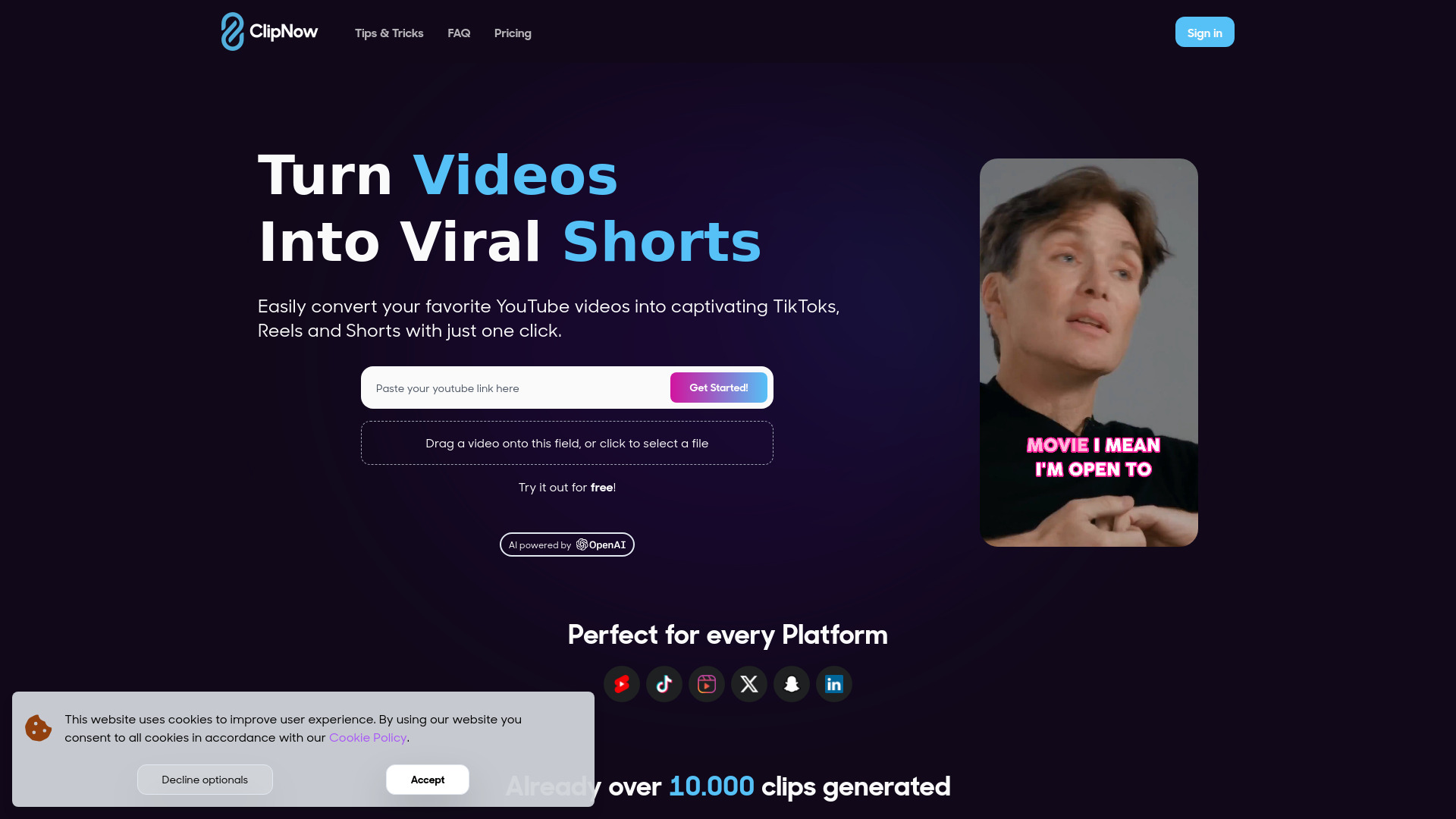 ClipNow.ai startup – Long Video To Short Video AI