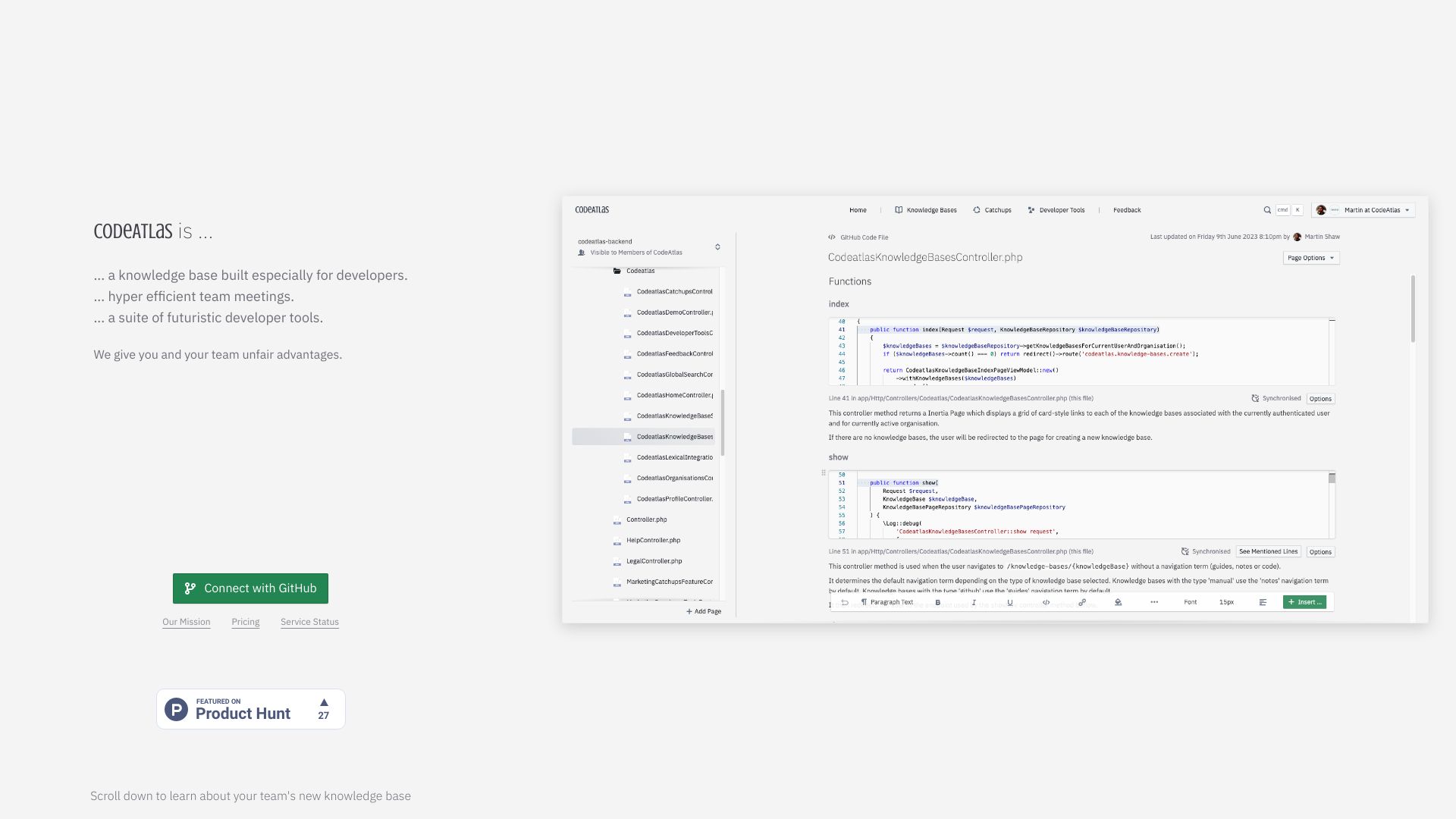 CodeAtlas.xyz startup – AI Knowledge Base
