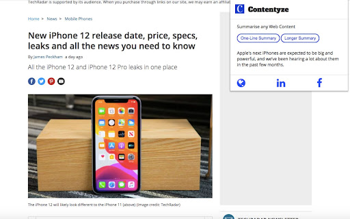 Contentyze startup – AI Summarizer