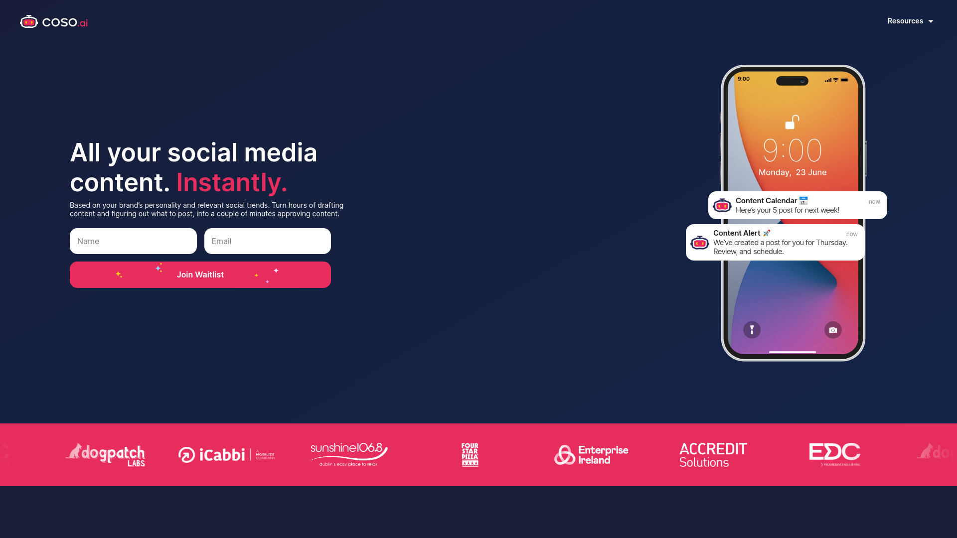 Coso.ai - Your Social Media Co-Pilot startup – AI Social Media Post Generator