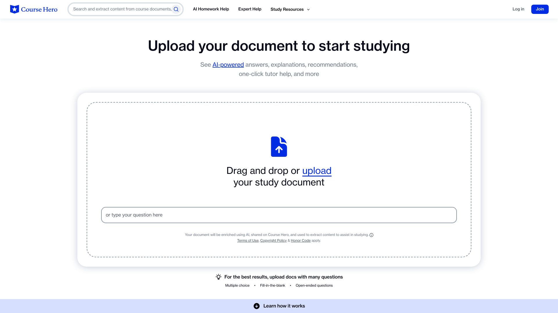 Course Hero startup – Homework Helper