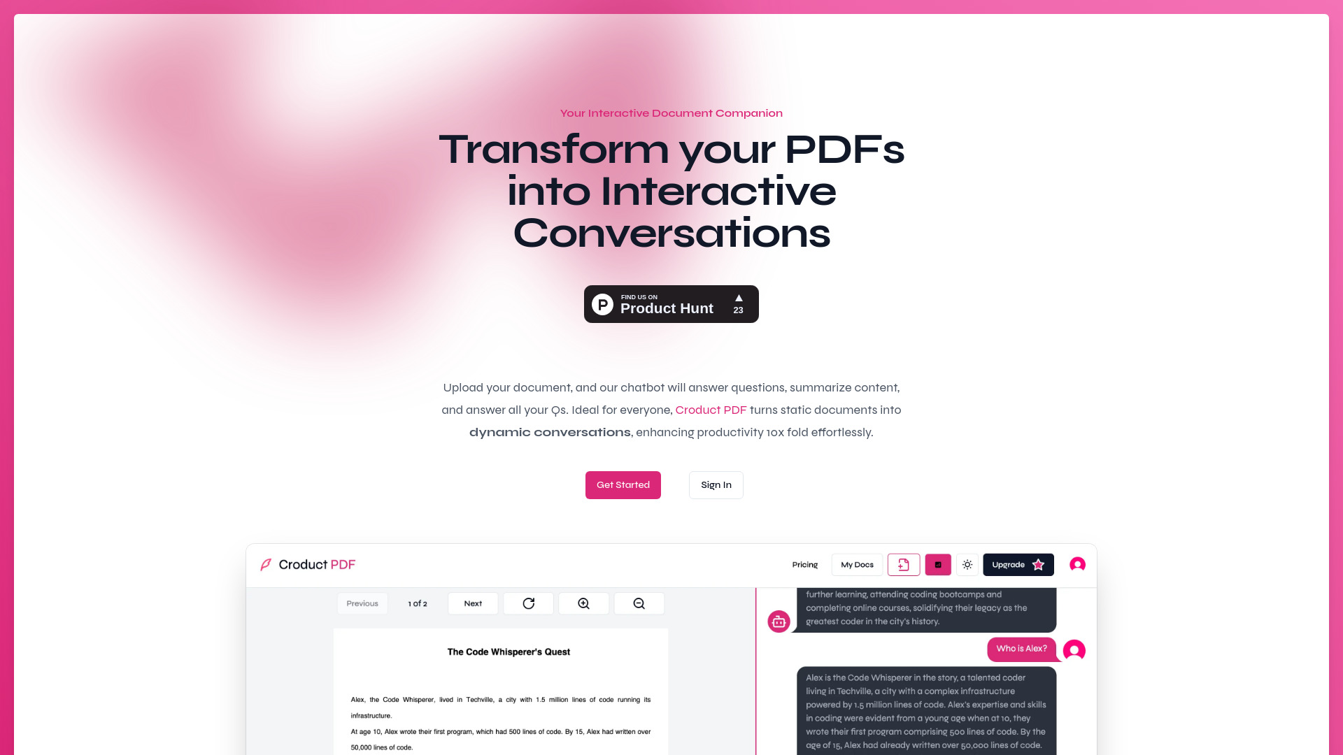 Croduct PDF startup – AI PDF
