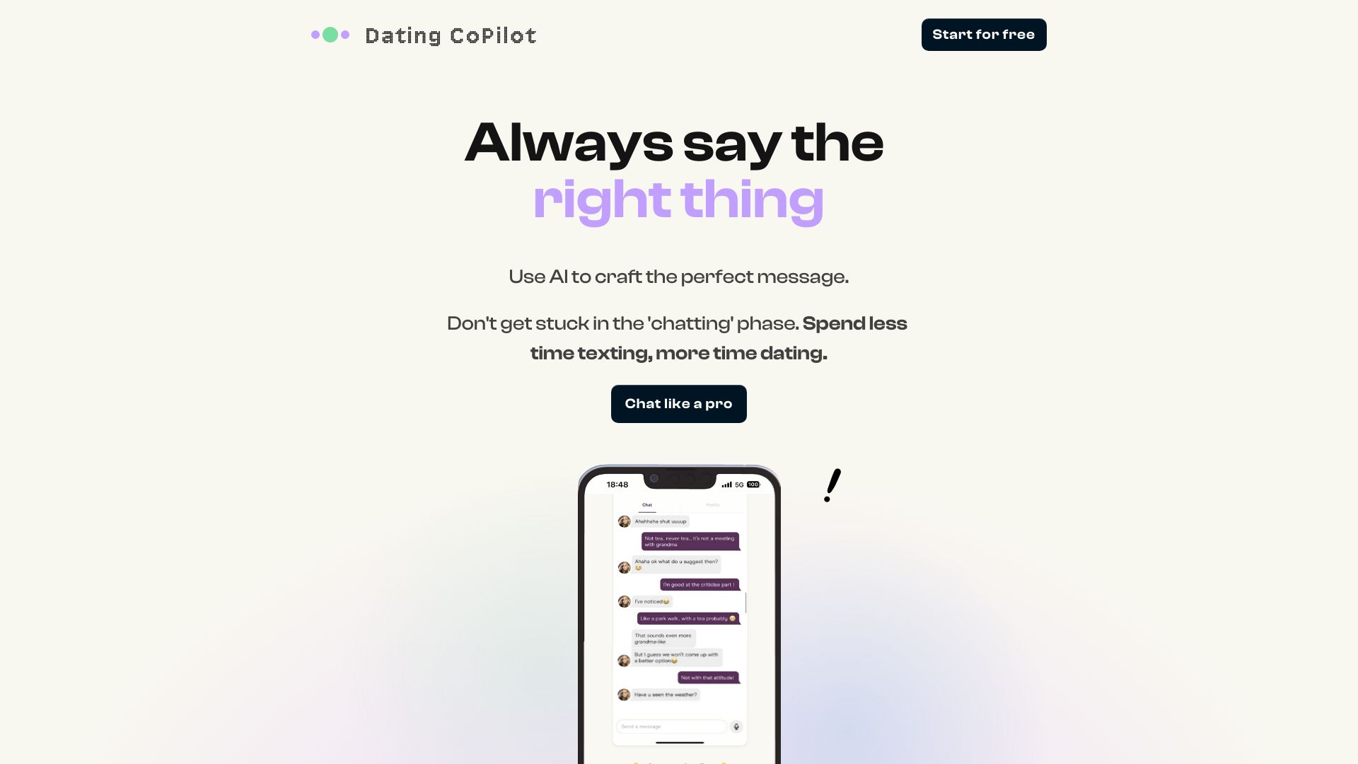 Dating Copilot AI startup – Pick-up Lines Generator